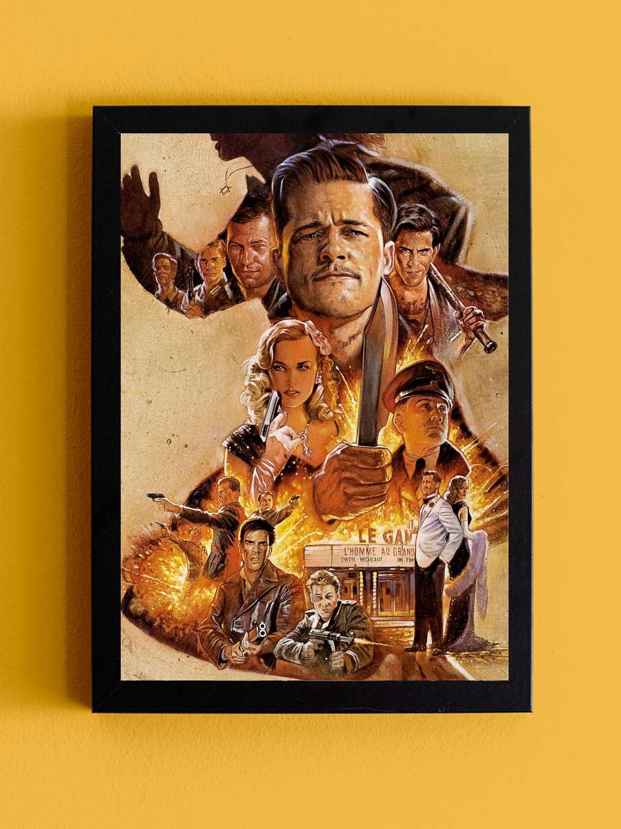 Soysuzlar Çetesi - Inglourious Basterds Film Tablo Siyah Çerçeveli Film Poster Afiş Tablo