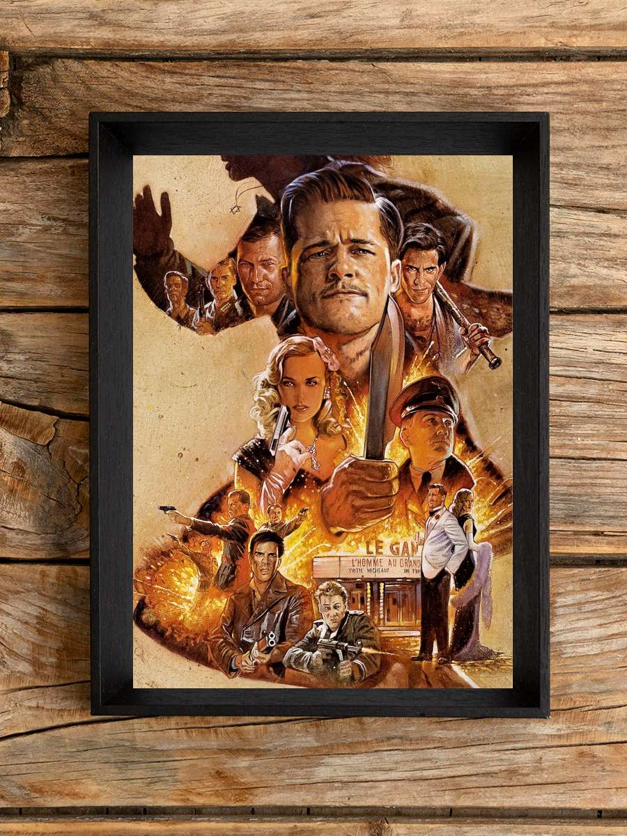 Soysuzlar Çetesi - Inglourious Basterds Film Tablo Siyah Çerçeveli Film Poster Afiş Tablo