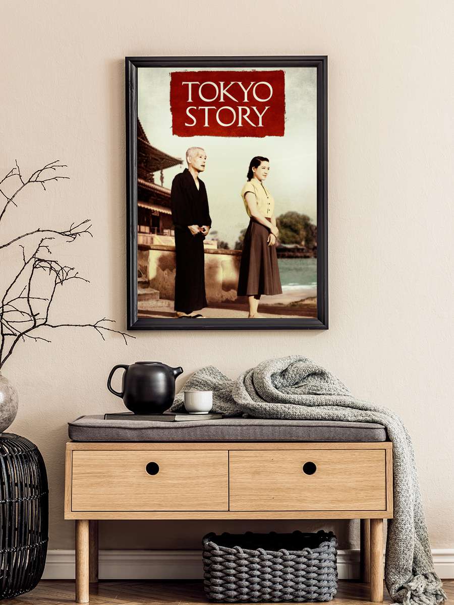 Tokyo Hikayesi - 東京物語 Film Tablo Siyah Çerçeveli Film Poster Afiş Tablo