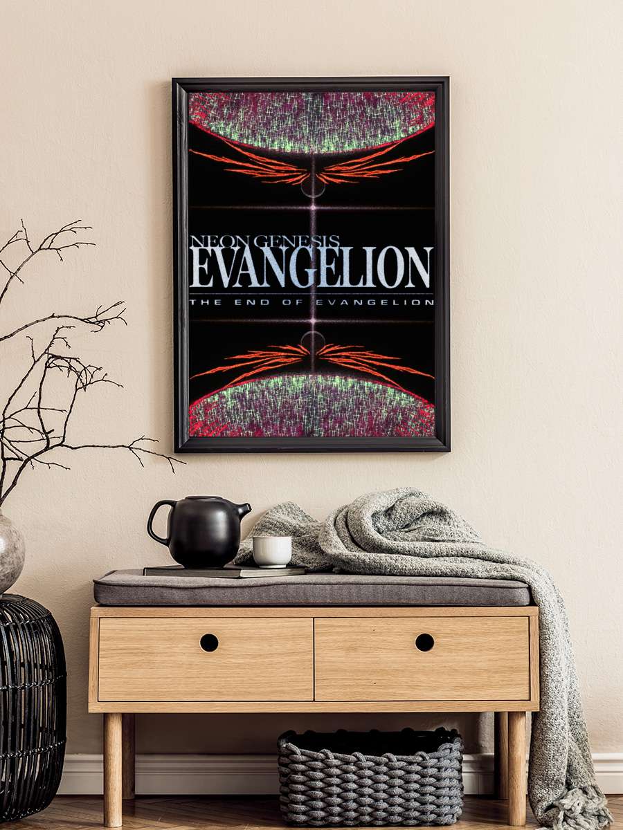 Neon Genesis Evangelion: Evangelion'un Sonu - 新世紀エヴァンゲリオン劇場版 Air／まごころを、君に Film Tablo Siyah Çerçeveli Film Poster Afiş Tablo