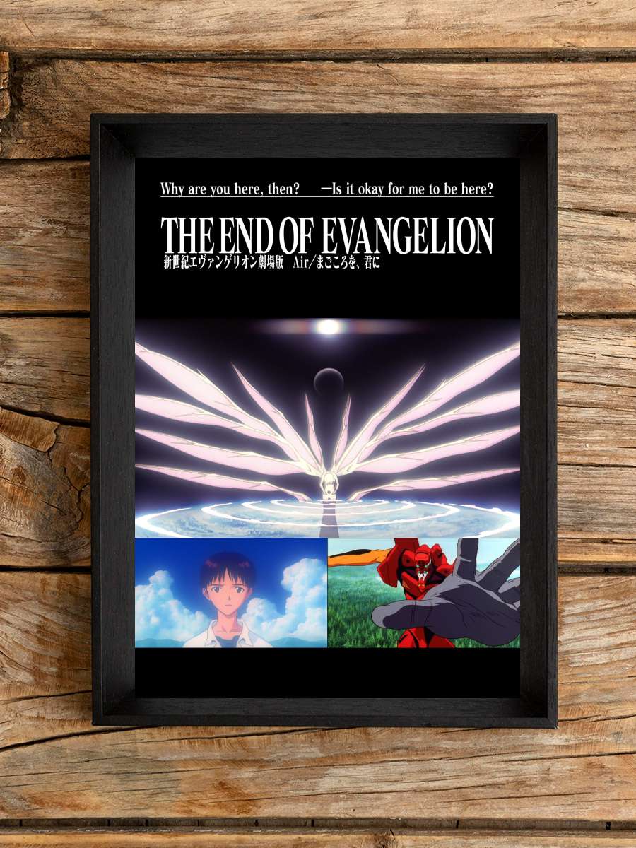 Neon Genesis Evangelion: Evangelion'un Sonu - 新世紀エヴァンゲリオン劇場版 Air／まごころを、君に Film Tablo Siyah Çerçeveli Film Poster Afiş Tablo