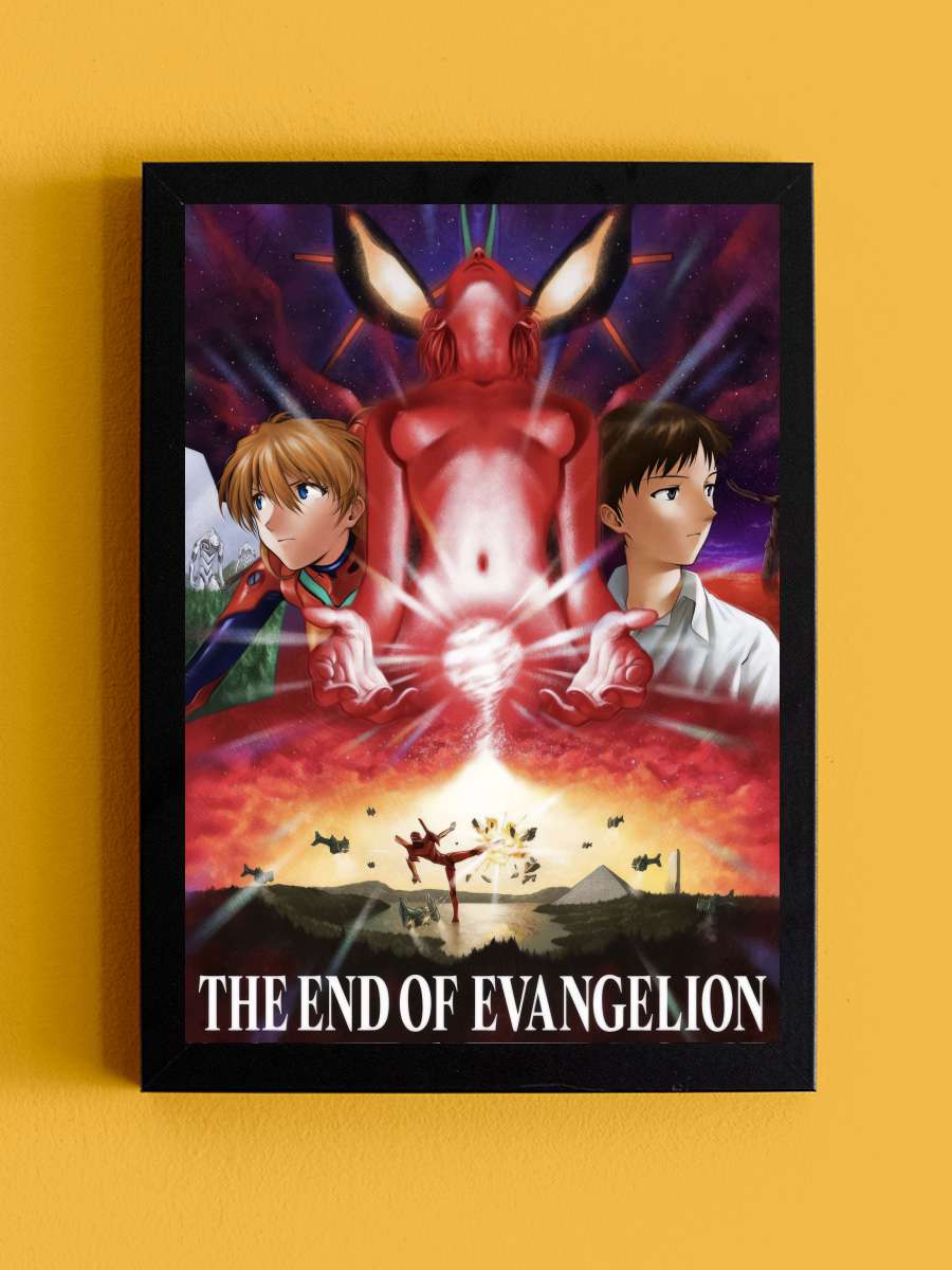 Neon Genesis Evangelion: Evangelion'un Sonu - 新世紀エヴァンゲリオン劇場版 Air／まごころを、君に Film Tablo Siyah Çerçeveli Film Poster Afiş Tablo