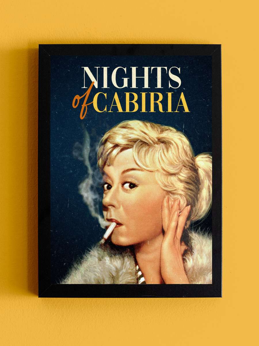 Cabiria'nın Geceleri - Le notti di Cabiria Film Tablo Siyah Çerçeveli Film Poster Afiş Tablo