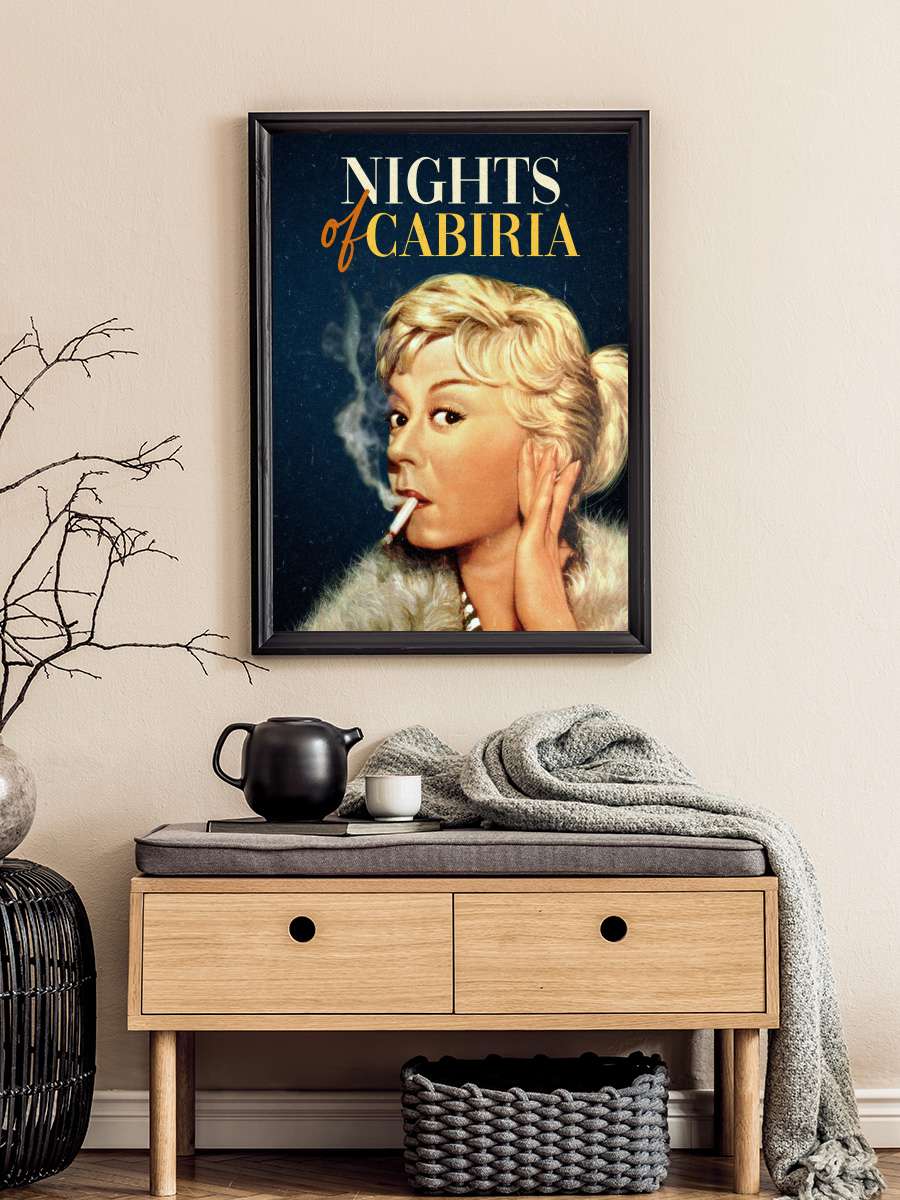 Cabiria'nın Geceleri - Le notti di Cabiria Film Tablo Siyah Çerçeveli Film Poster Afiş Tablo