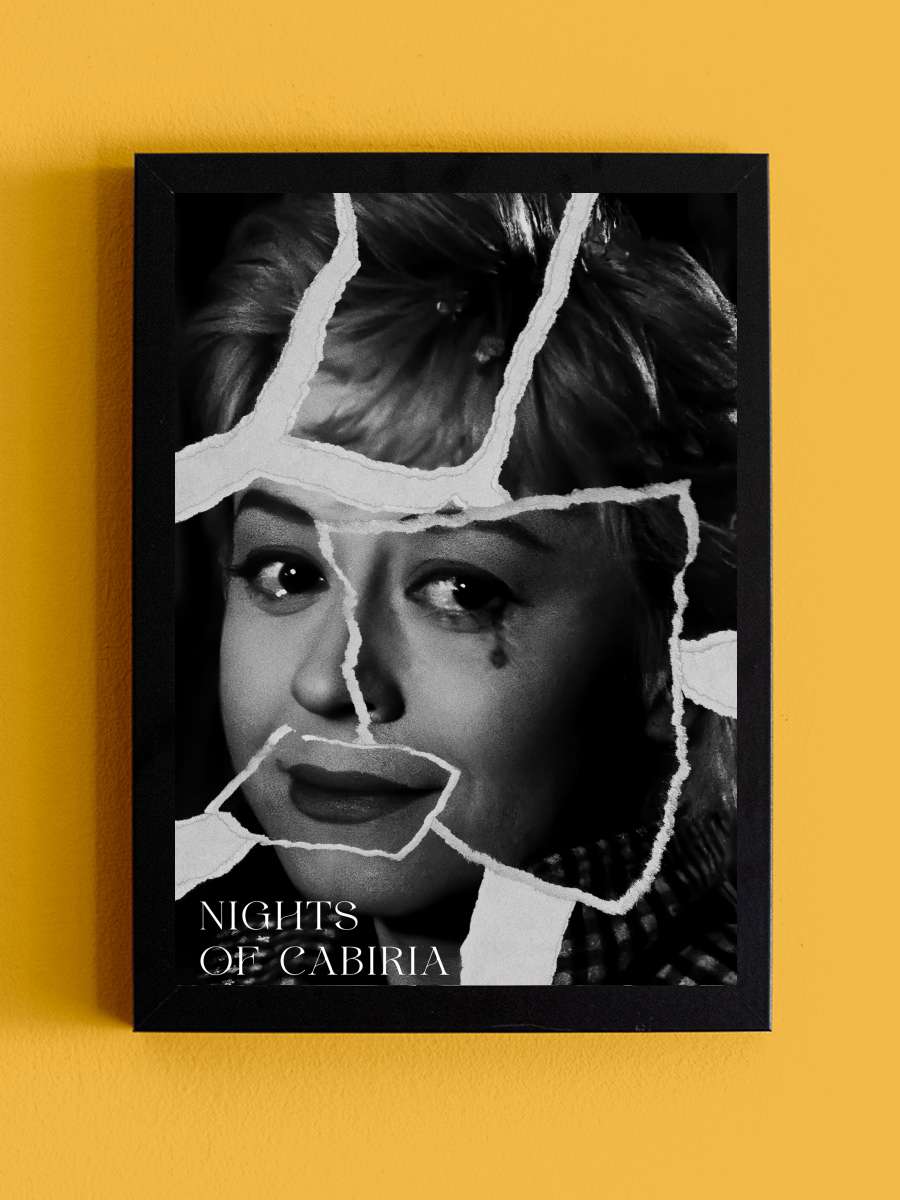 Cabiria'nın Geceleri - Le notti di Cabiria Film Tablo Siyah Çerçeveli Film Poster Afiş Tablo