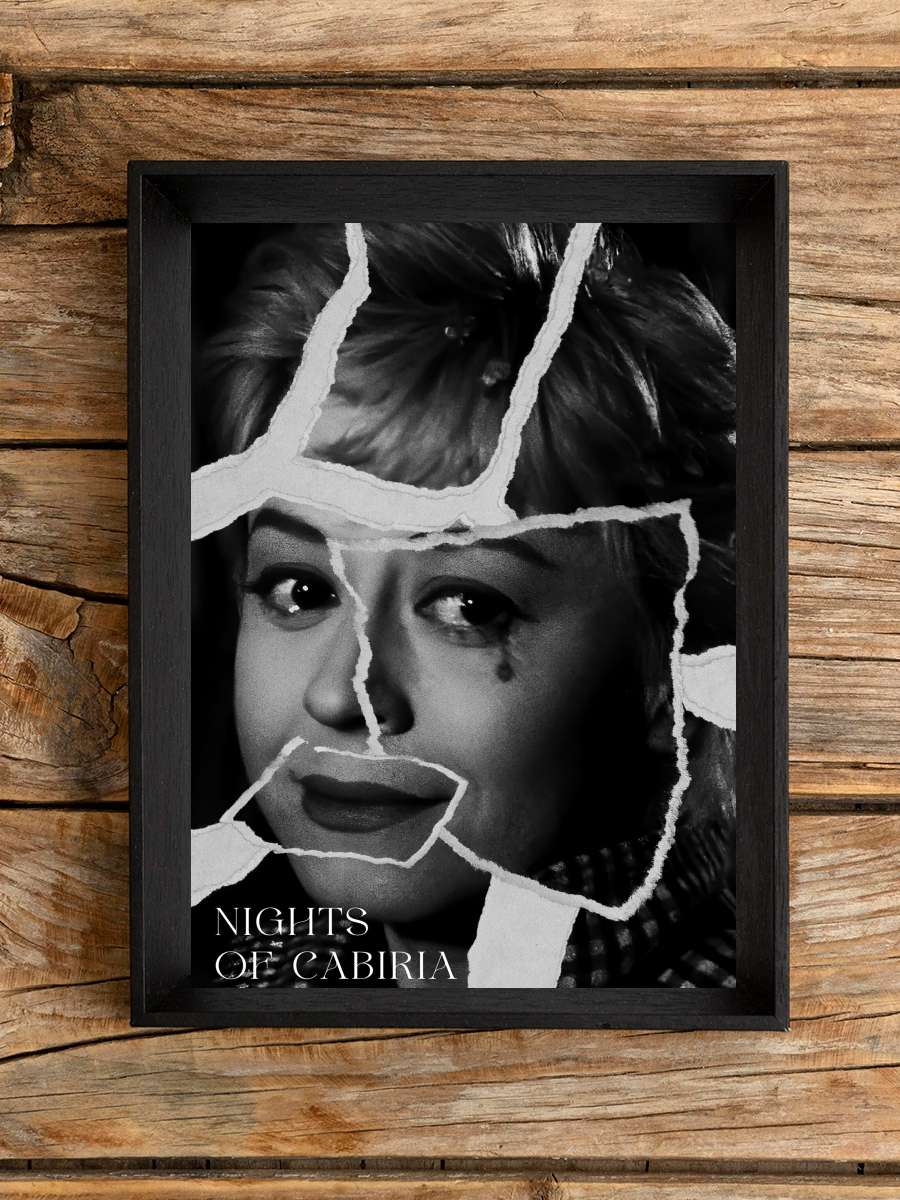 Cabiria'nın Geceleri - Le notti di Cabiria Film Tablo Siyah Çerçeveli Film Poster Afiş Tablo