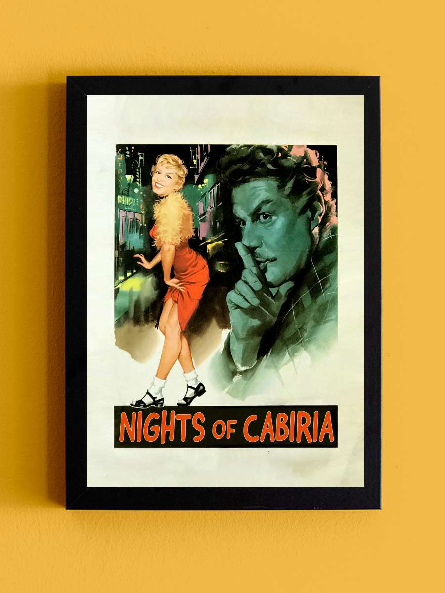 Cabiria'nın Geceleri - Le notti di Cabiria Film Tablo Siyah Çerçeveli Film Poster Afiş Tablo