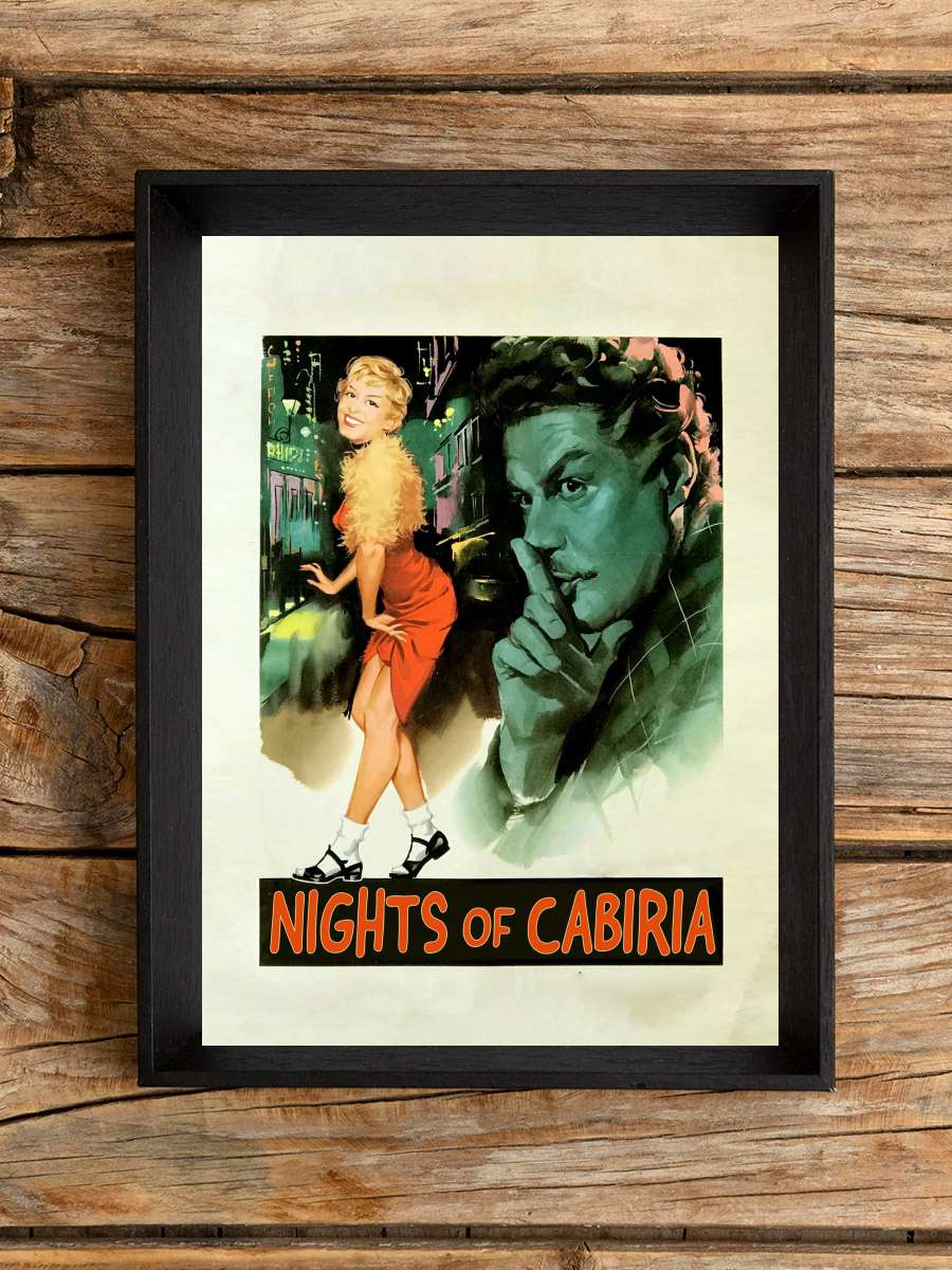 Cabiria'nın Geceleri - Le notti di Cabiria Film Tablo Siyah Çerçeveli Film Poster Afiş Tablo