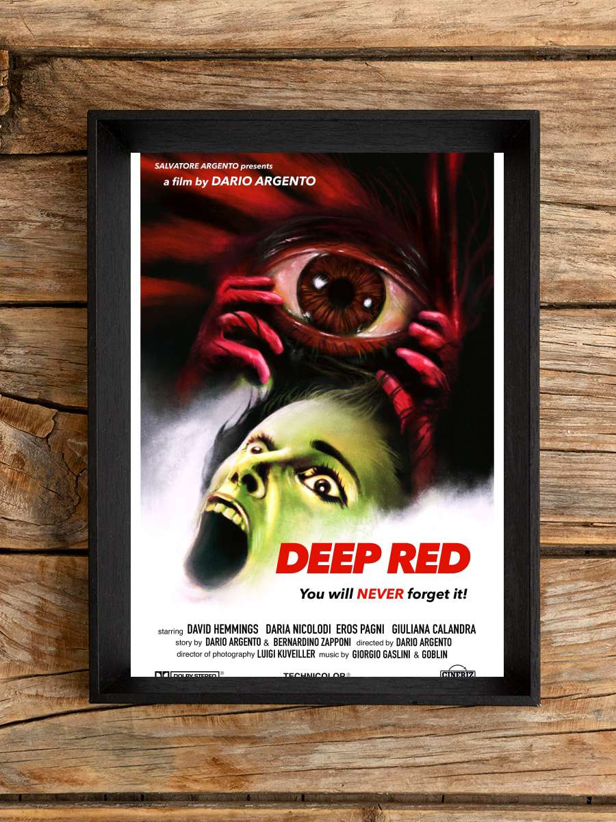 Derin Kırmızı - Profondo rosso Film Tablo Siyah Çerçeveli Film Poster Afiş Tablo