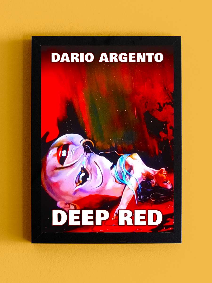 Derin Kırmızı - Profondo rosso Film Tablo Siyah Çerçeveli Film Poster Afiş Tablo