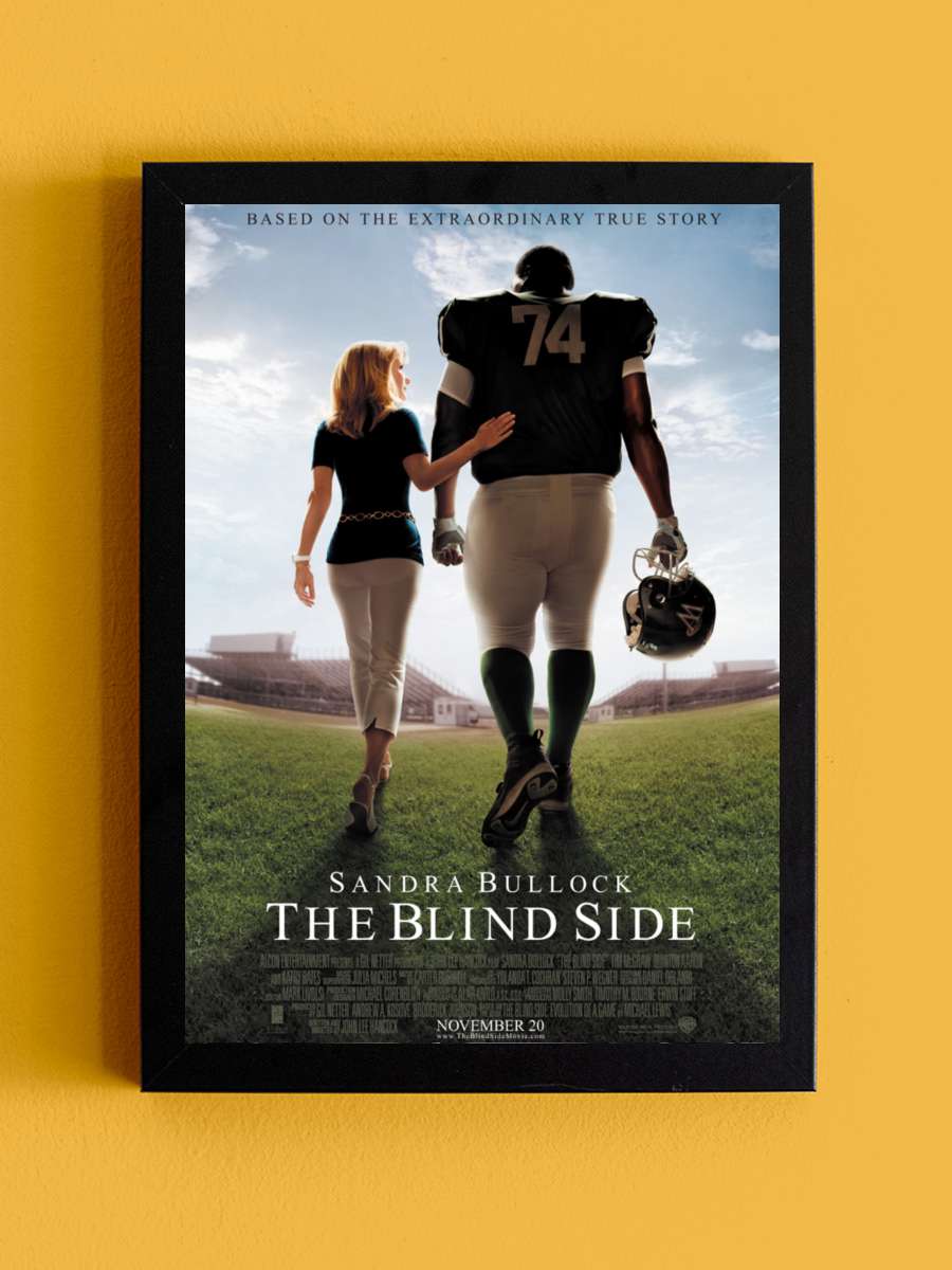 Kör Nokta - The Blind Side Film Tablo Siyah Çerçeveli Film Poster Afiş Tablo