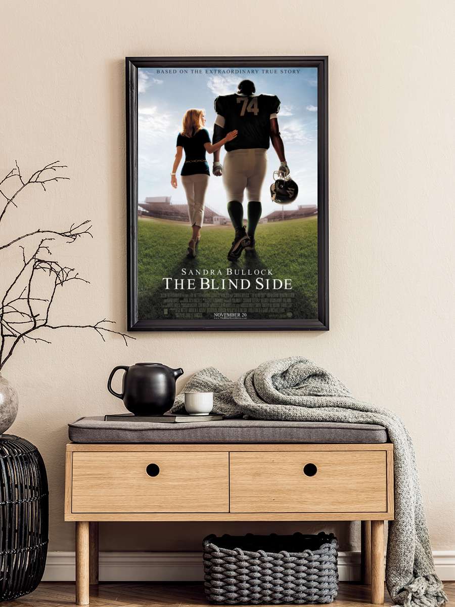 Kör Nokta - The Blind Side Film Tablo Siyah Çerçeveli Film Poster Afiş Tablo