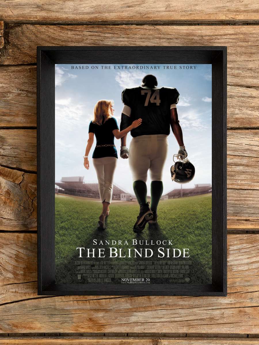 Kör Nokta - The Blind Side Film Tablo Siyah Çerçeveli Film Poster Afiş Tablo