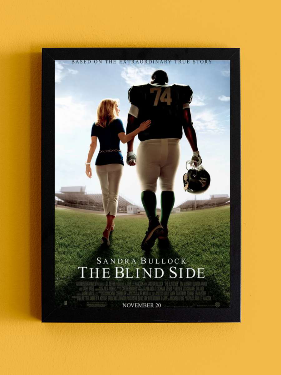 Kör Nokta - The Blind Side Film Tablo Siyah Çerçeveli Film Poster Afiş Tablo