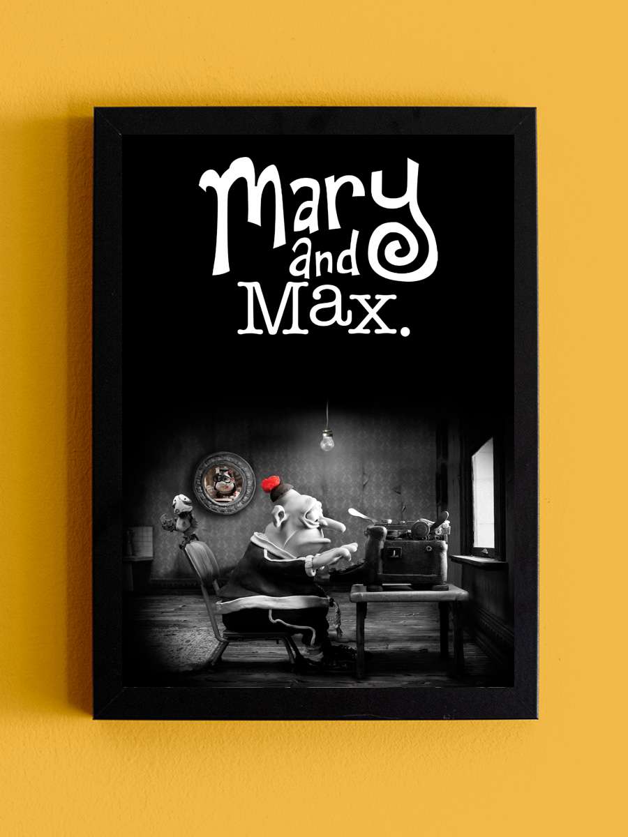 Mary ve Max - Mary and Max Film Tablo Siyah Çerçeveli Film Poster Afiş Tablo