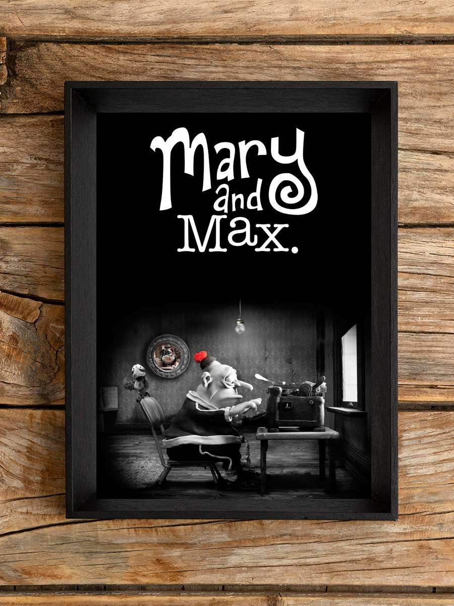 Mary ve Max - Mary and Max Film Tablo Siyah Çerçeveli Film Poster Afiş Tablo