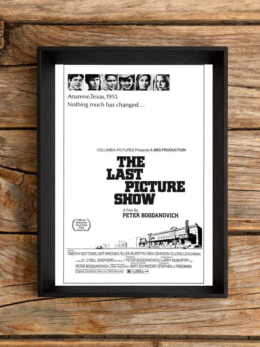 Son Gösteri - The Last Picture Show Film Tablo Siyah Çerçeveli Film Poster Afiş Tablo