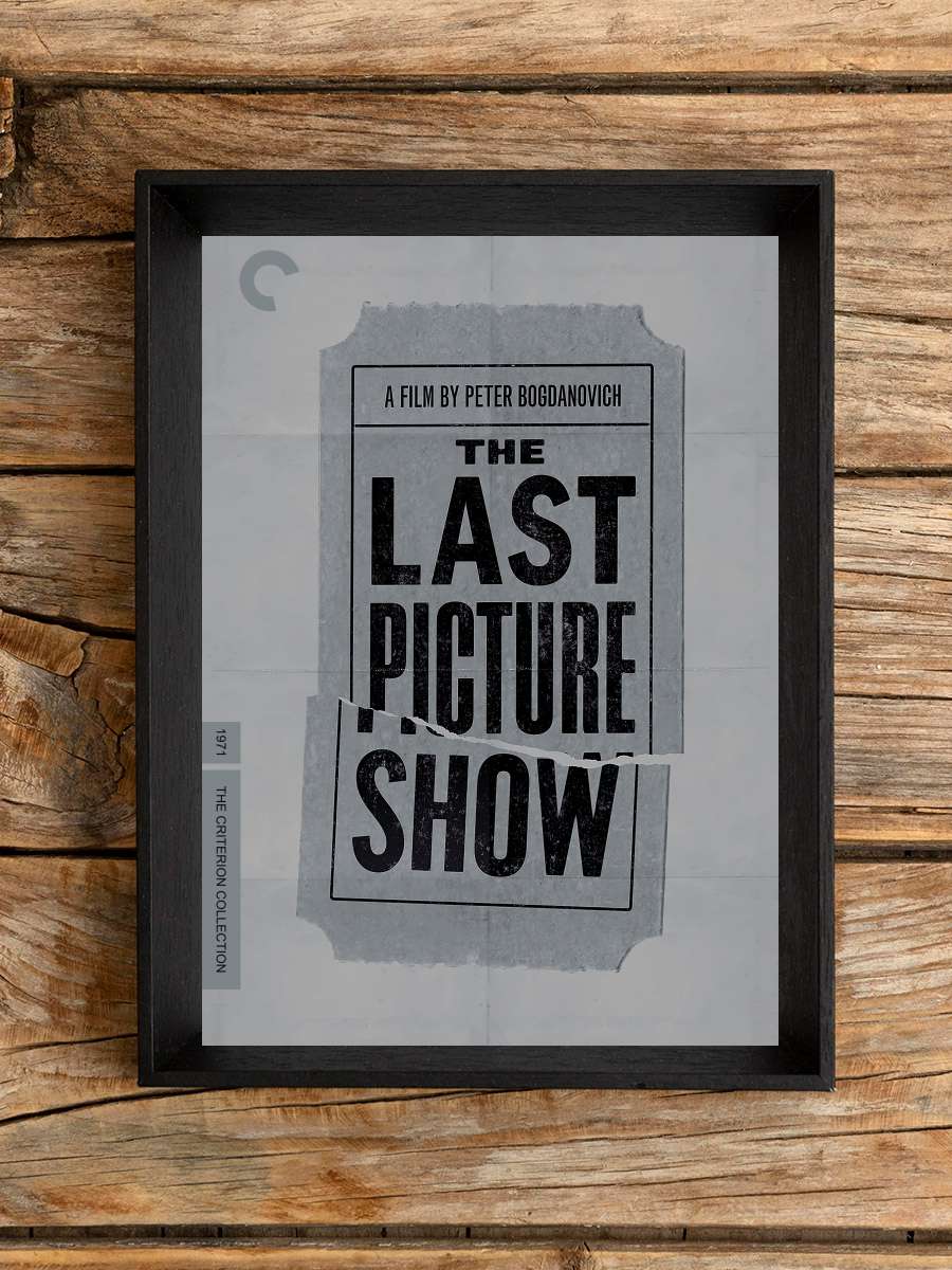 Son Gösteri - The Last Picture Show Film Tablo Siyah Çerçeveli Film Poster Afiş Tablo