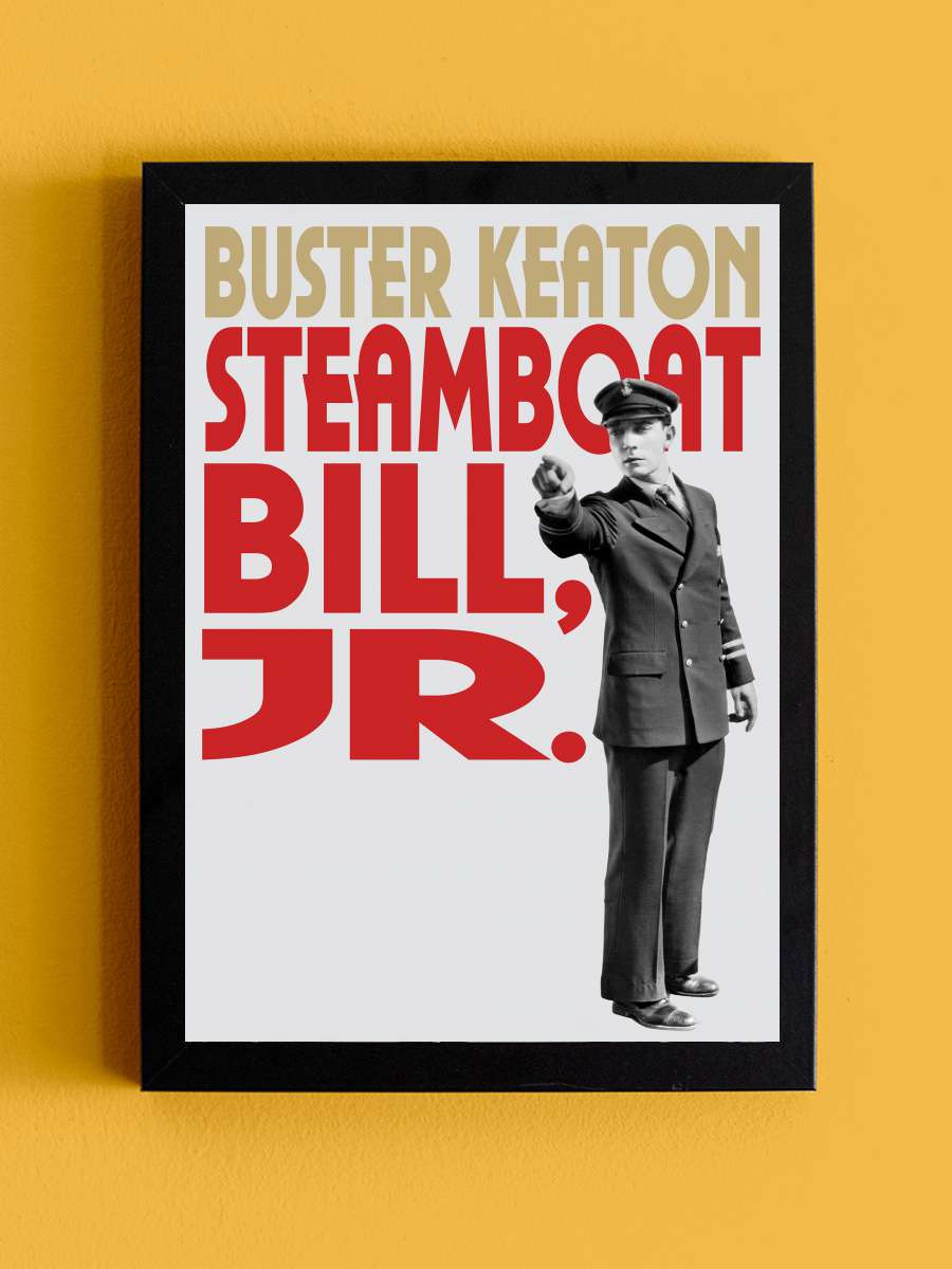 Bill'in Buharlı Gemisi - Steamboat Bill, Jr. Film Tablo Siyah Çerçeveli Film Poster Afiş Tablo