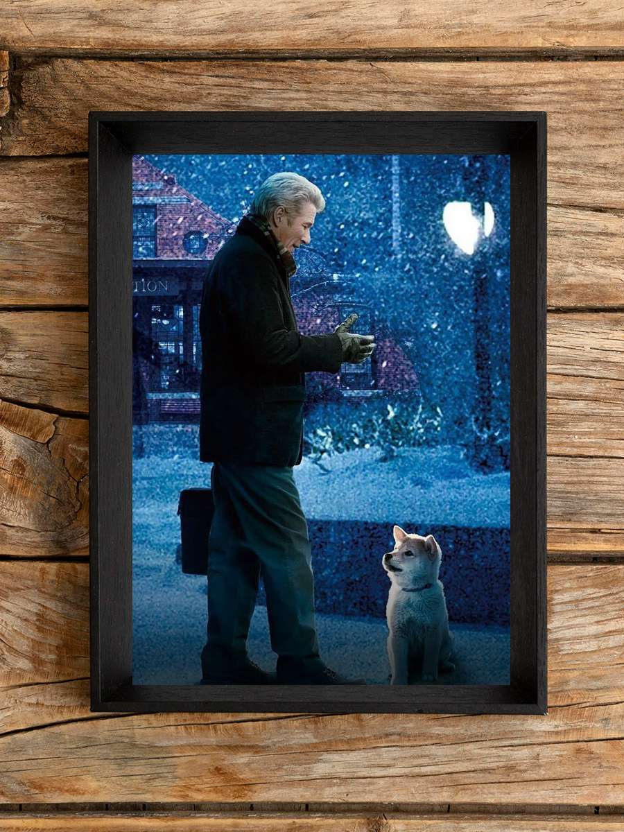 Hachi: Bir Köpeğin Hikayesi - Hachi: A Dog's Tale Film Tablo Siyah Çerçeveli Film Poster Afiş Tablo