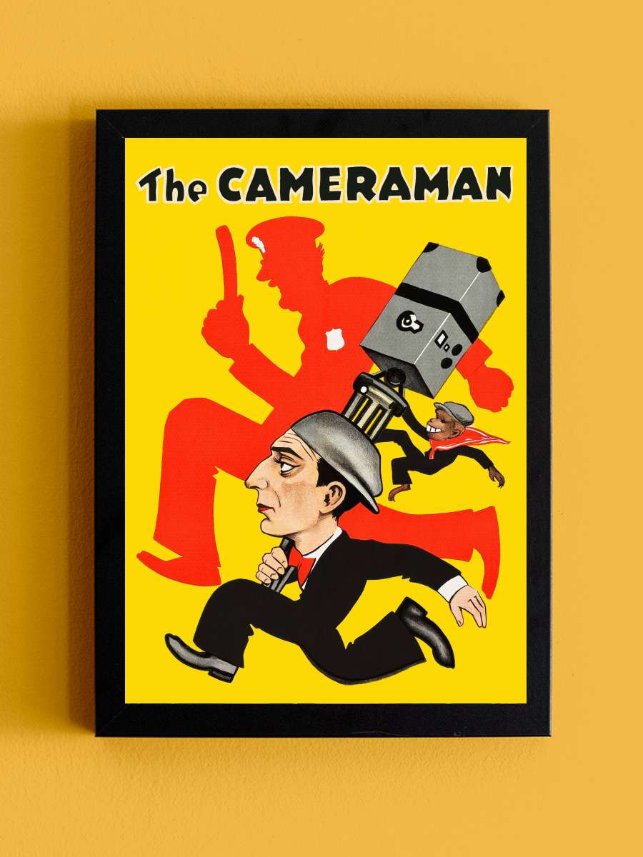 Kameraman - The Cameraman Film Tablo Siyah Çerçeveli Film Poster Afiş Tablo