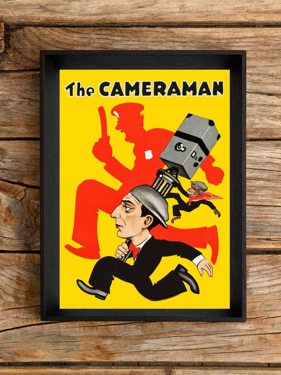 Kameraman - The Cameraman Film Tablo Siyah Çerçeveli Film Poster Afiş Tablo