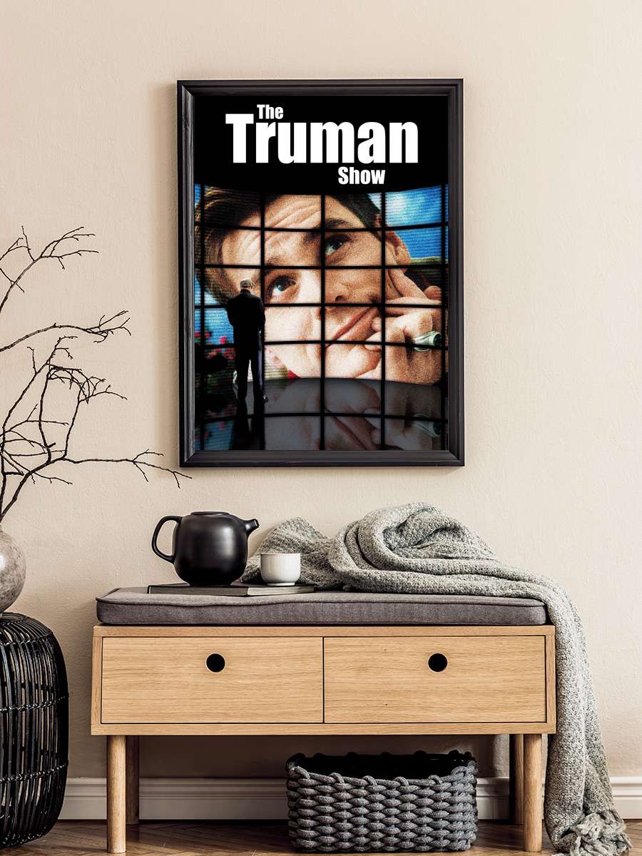 Truman Şov - The Truman Show Film Tablo Siyah Çerçeveli Film Poster Afiş Tablo