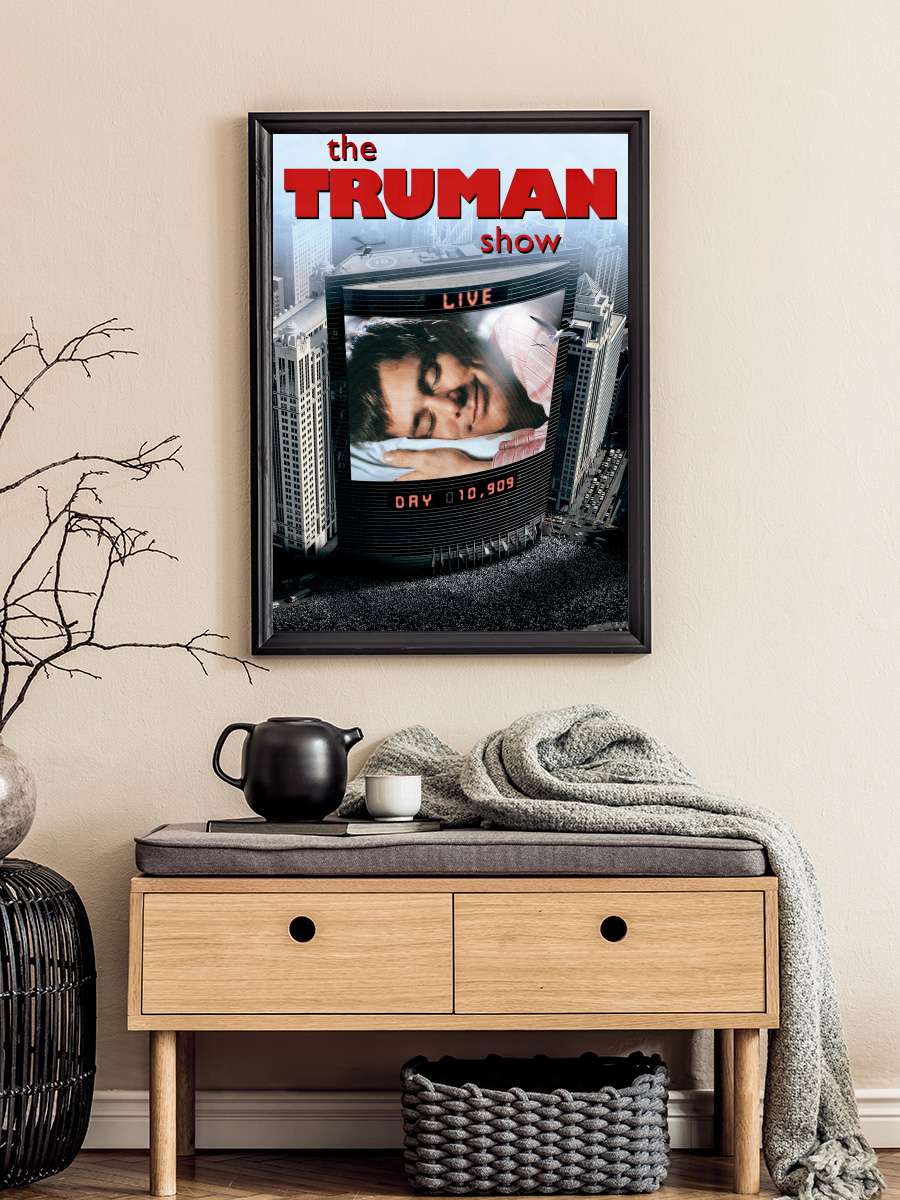 Truman Şov - The Truman Show Film Tablo Siyah Çerçeveli Film Poster Afiş Tablo