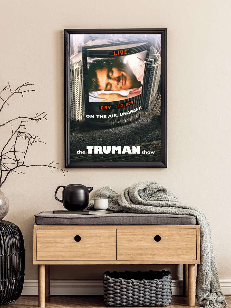 Truman Şov - The Truman Show Film Tablo Siyah Çerçeveli Film Poster Afiş Tablo