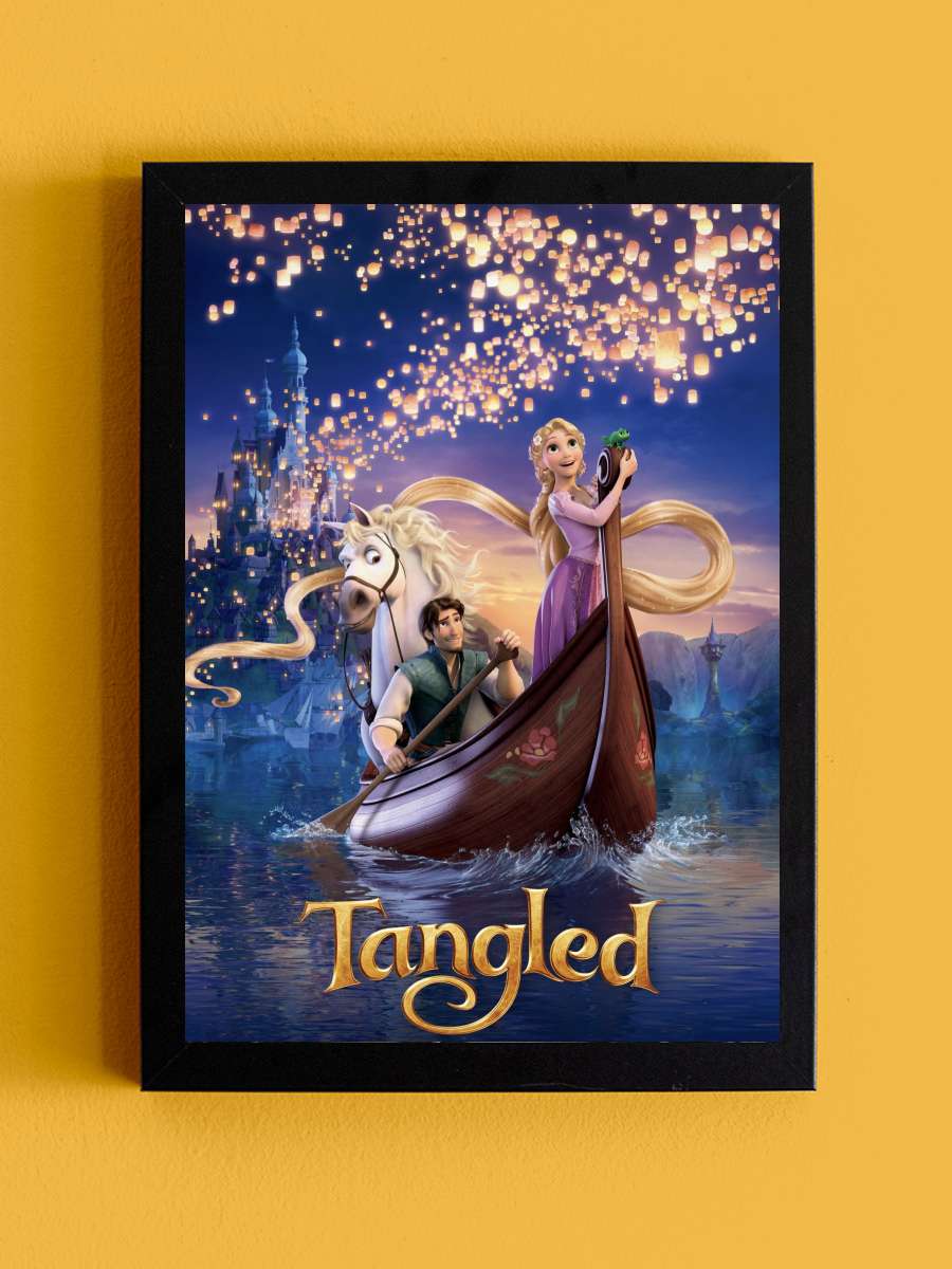 Karmakarışık - Tangled Film Tablo Siyah Çerçeveli Film Poster Afiş Tablo