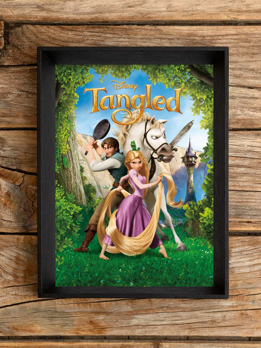 Karmakarışık - Tangled Film Tablo Siyah Çerçeveli Film Poster Afiş Tablo