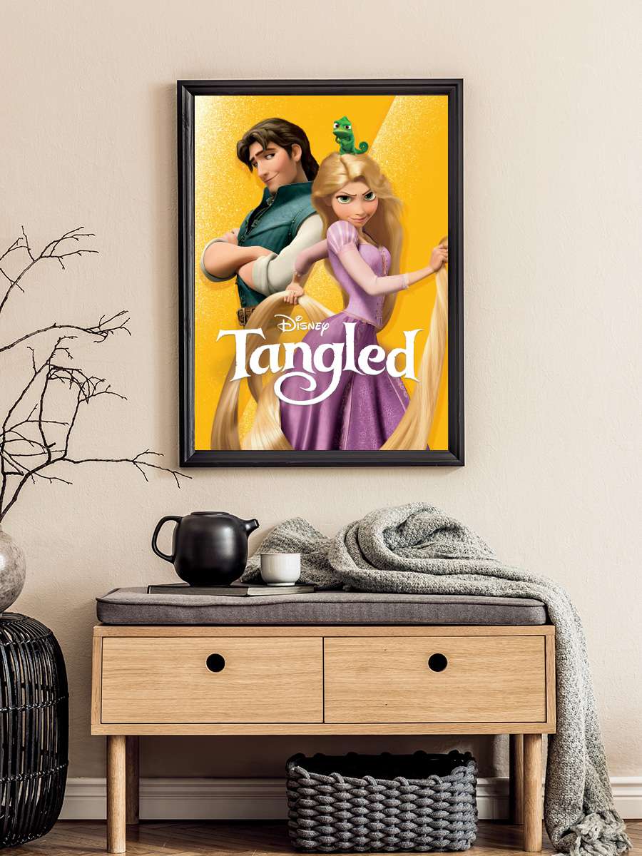 Karmakarışık - Tangled Film Tablo Siyah Çerçeveli Film Poster Afiş Tablo