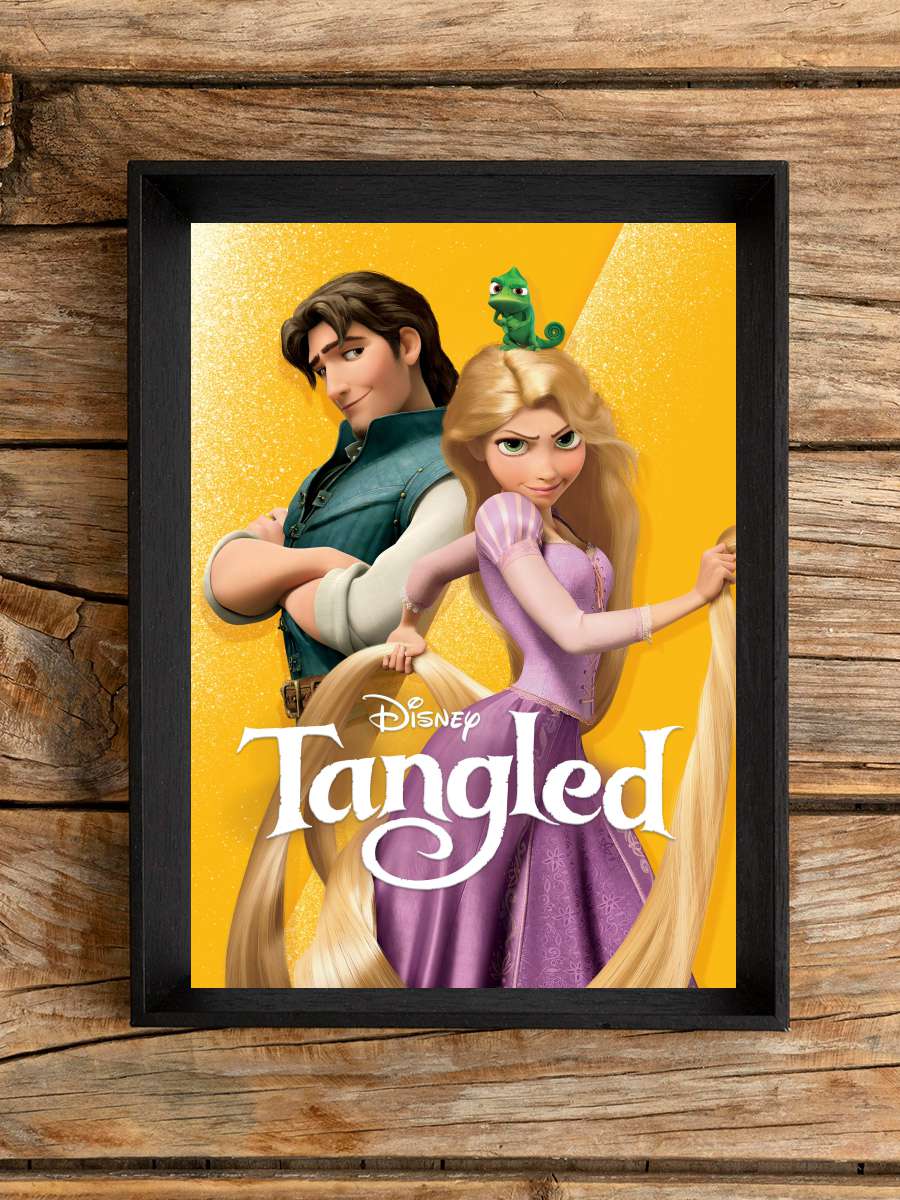 Karmakarışık - Tangled Film Tablo Siyah Çerçeveli Film Poster Afiş Tablo