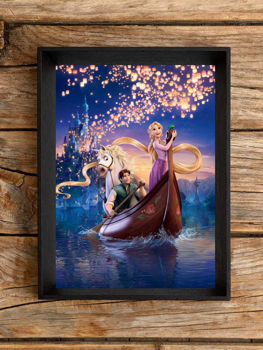 Karmakarışık - Tangled Film Tablo Siyah Çerçeveli Film Poster Afiş Tablo