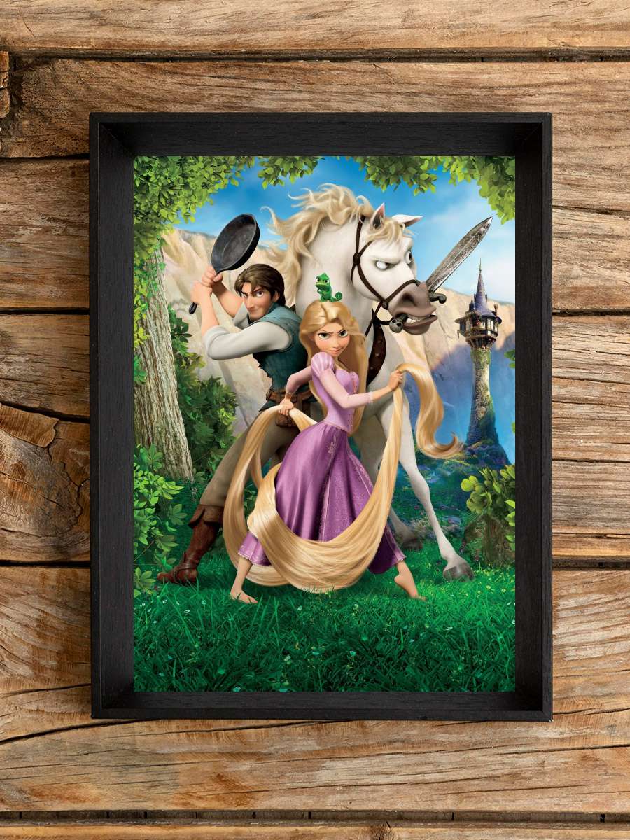 Karmakarışık - Tangled Film Tablo Siyah Çerçeveli Film Poster Afiş Tablo