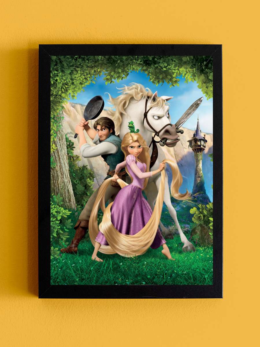 Karmakarışık - Tangled Film Tablo Siyah Çerçeveli Film Poster Afiş Tablo