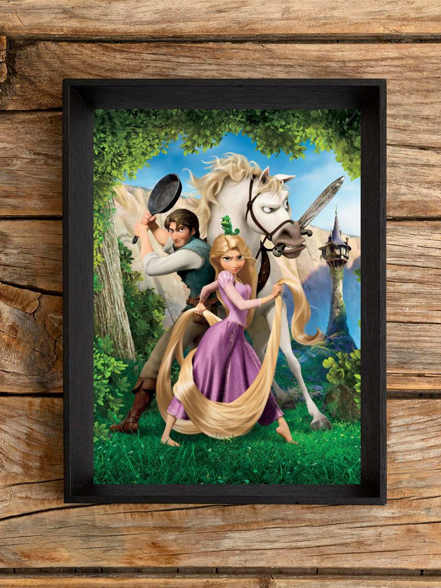 Karmakarışık - Tangled Film Tablo Siyah Çerçeveli Film Poster Afiş Tablo