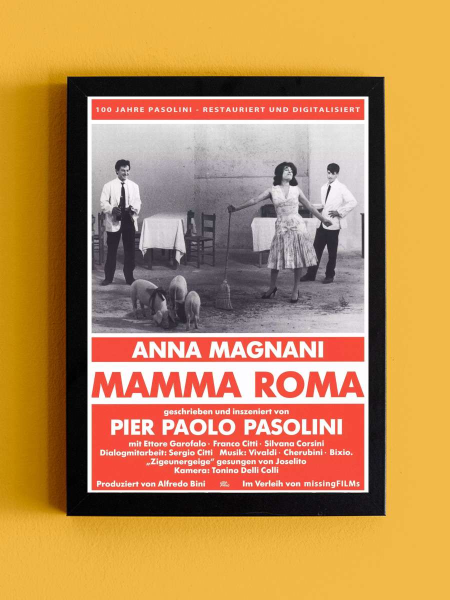 Mamma Roma Film Tablo Siyah Çerçeveli Film Poster Afiş Tablo