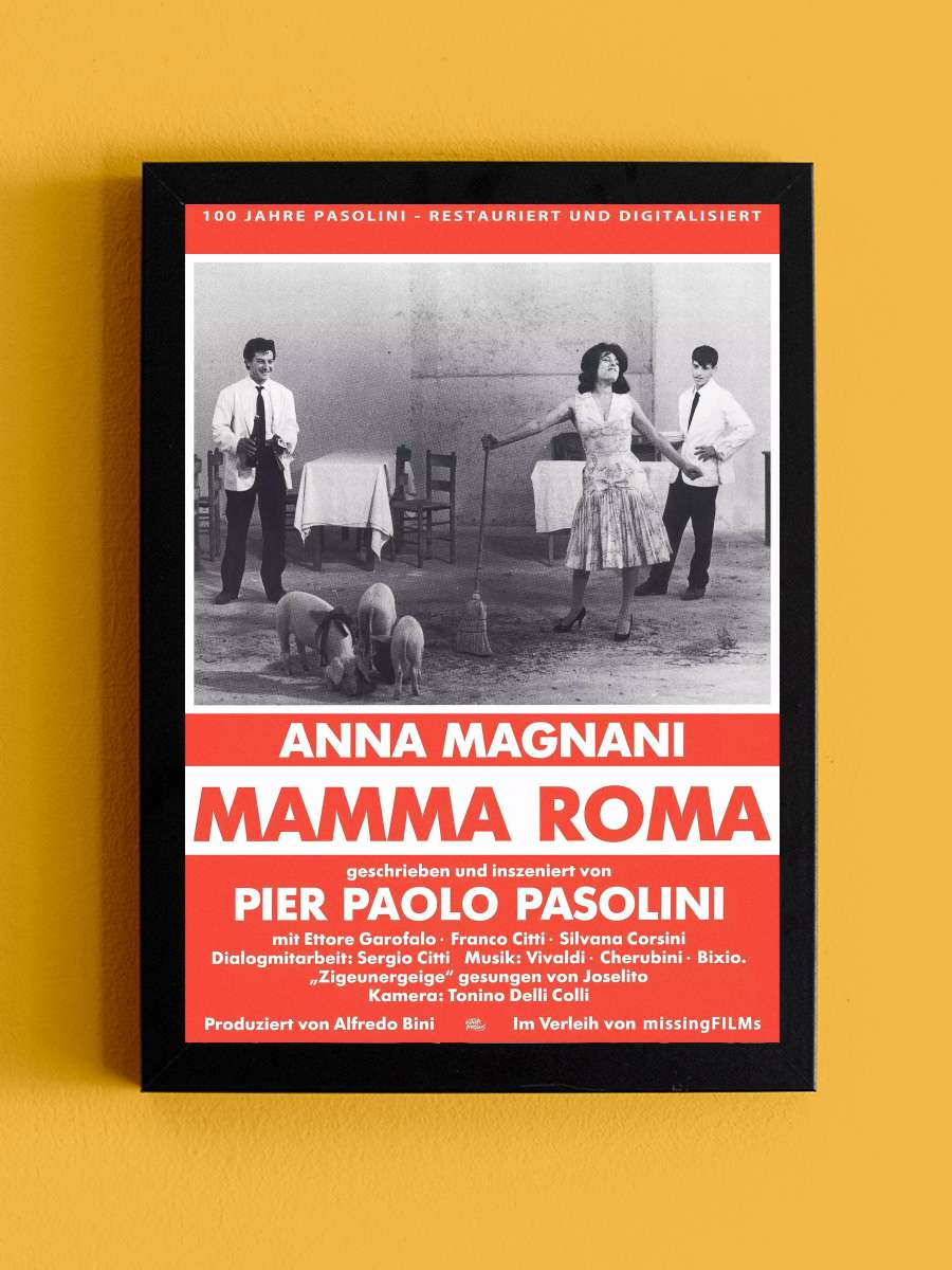 Mamma Roma Film Tablo Siyah Çerçeveli Film Poster Afiş Tablo