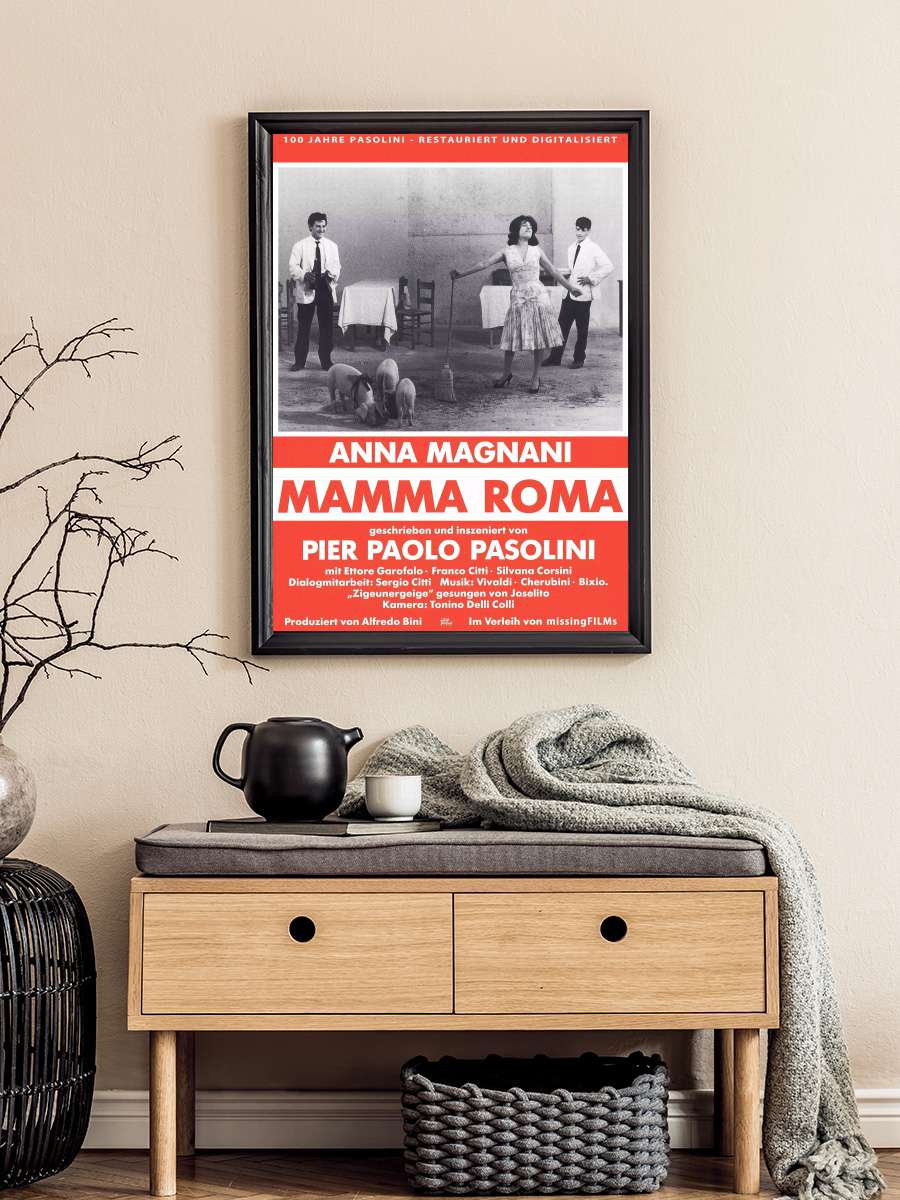 Mamma Roma Film Tablo Siyah Çerçeveli Film Poster Afiş Tablo