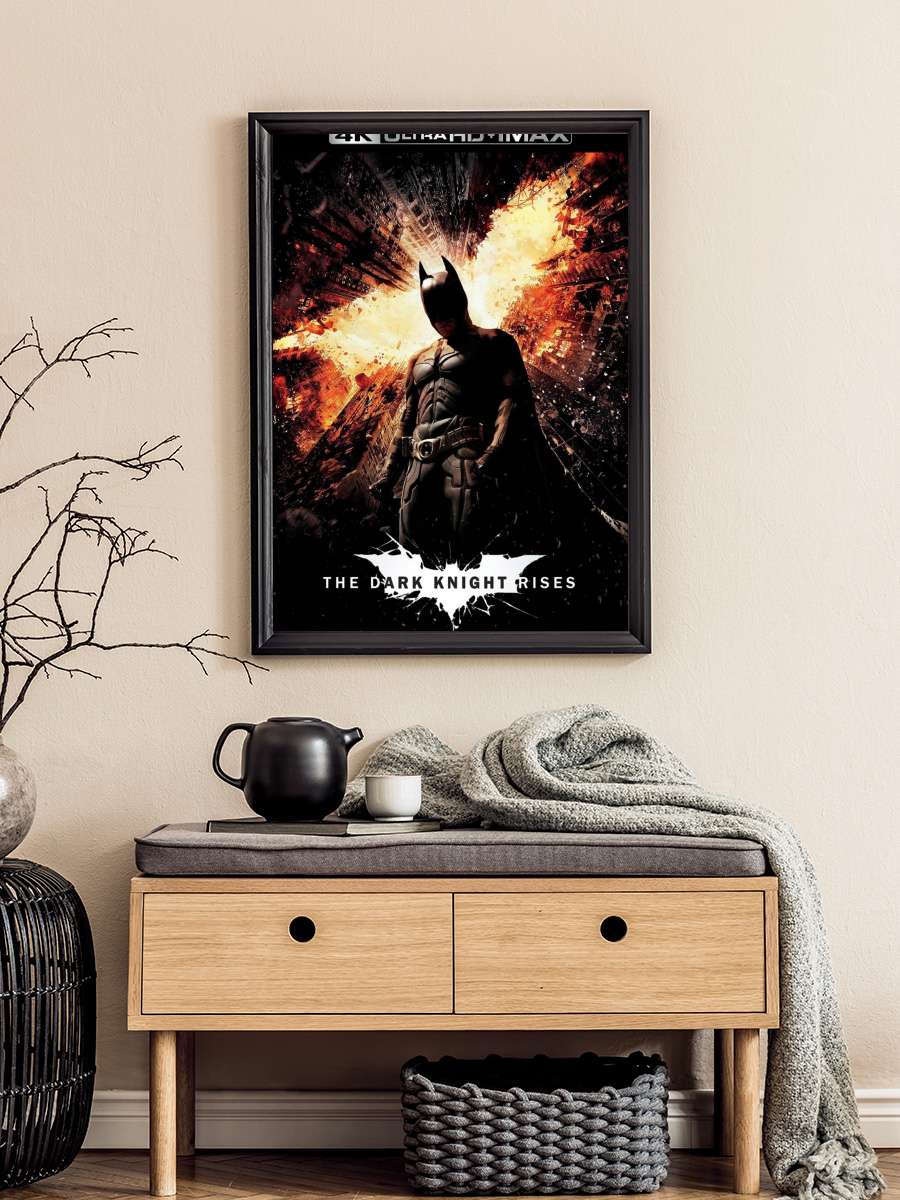 Kara Şövalye Yükseliyor - The Dark Knight Rises Film Tablo Siyah Çerçeveli Film Poster Afiş Tablo