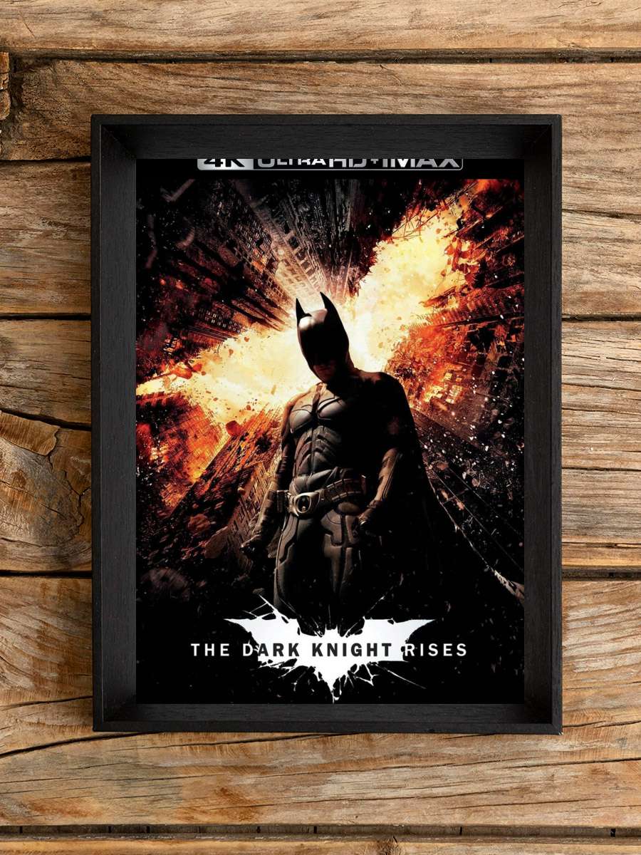 Kara Şövalye Yükseliyor - The Dark Knight Rises Film Tablo Siyah Çerçeveli Film Poster Afiş Tablo