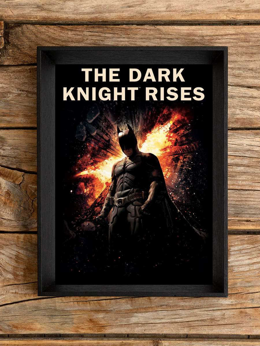 Kara Şövalye Yükseliyor - The Dark Knight Rises Film Tablo Siyah Çerçeveli Film Poster Afiş Tablo