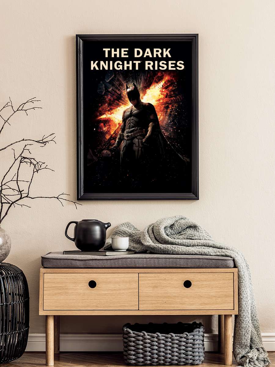 Kara Şövalye Yükseliyor - The Dark Knight Rises Film Tablo Siyah Çerçeveli Film Poster Afiş Tablo