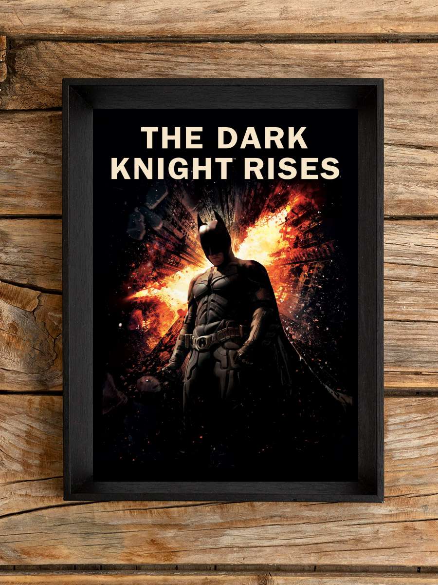 Kara Şövalye Yükseliyor - The Dark Knight Rises Film Tablo Siyah Çerçeveli Film Poster Afiş Tablo