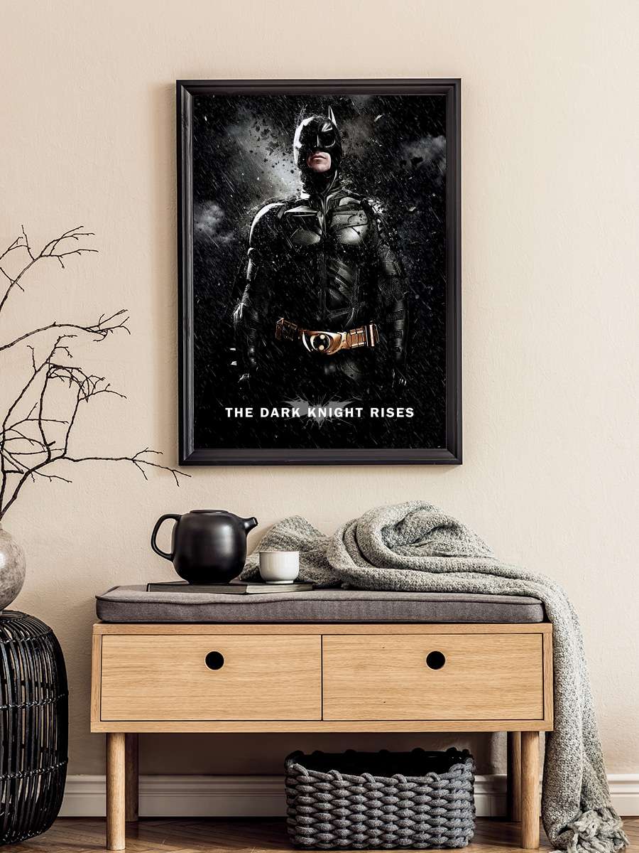 Kara Şövalye Yükseliyor - The Dark Knight Rises Film Tablo Siyah Çerçeveli Film Poster Afiş Tablo