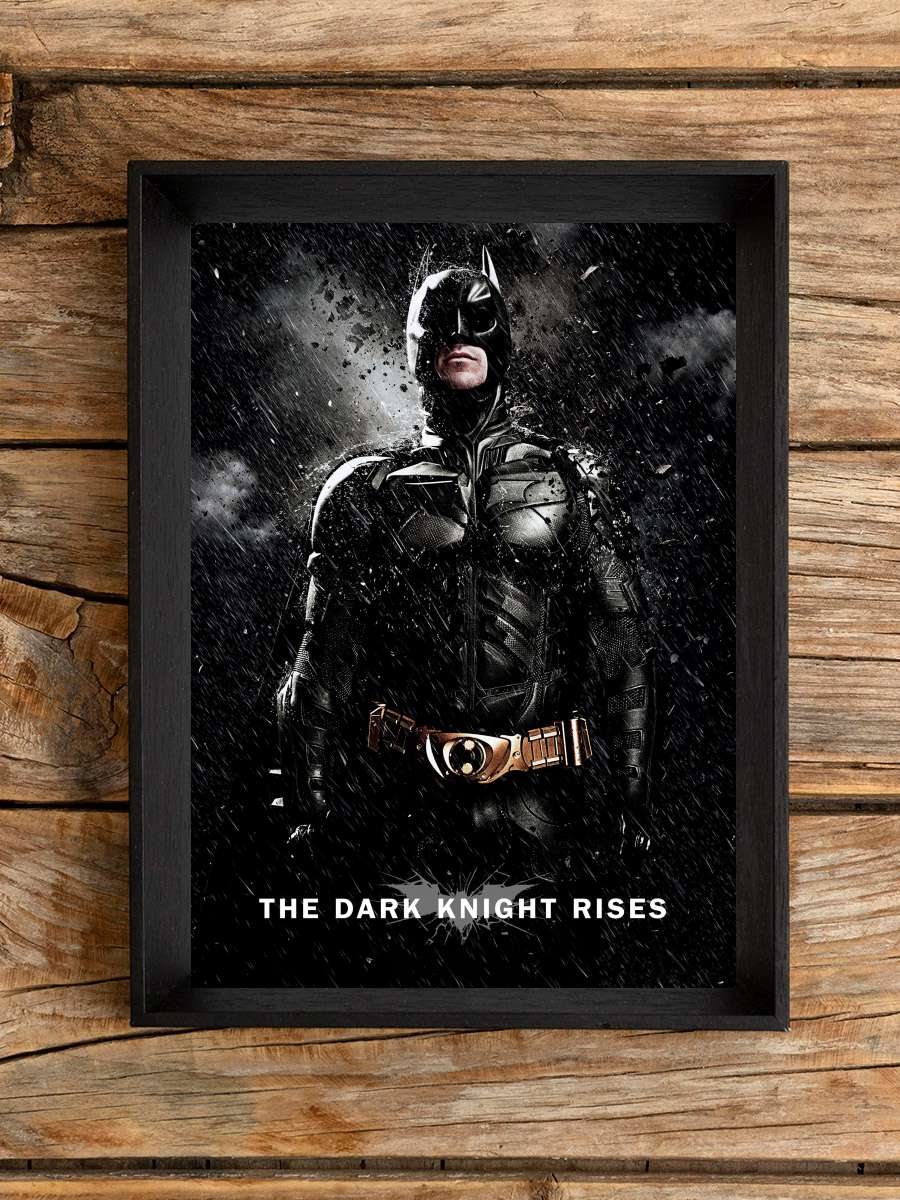 Kara Şövalye Yükseliyor - The Dark Knight Rises Film Tablo Siyah Çerçeveli Film Poster Afiş Tablo