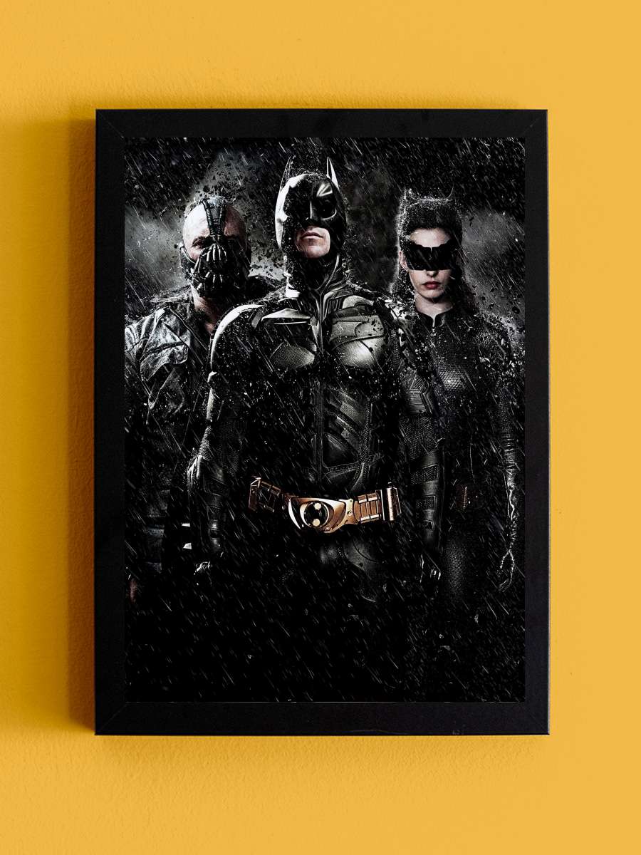 Kara Şövalye Yükseliyor - The Dark Knight Rises Film Tablo Siyah Çerçeveli Film Poster Afiş Tablo