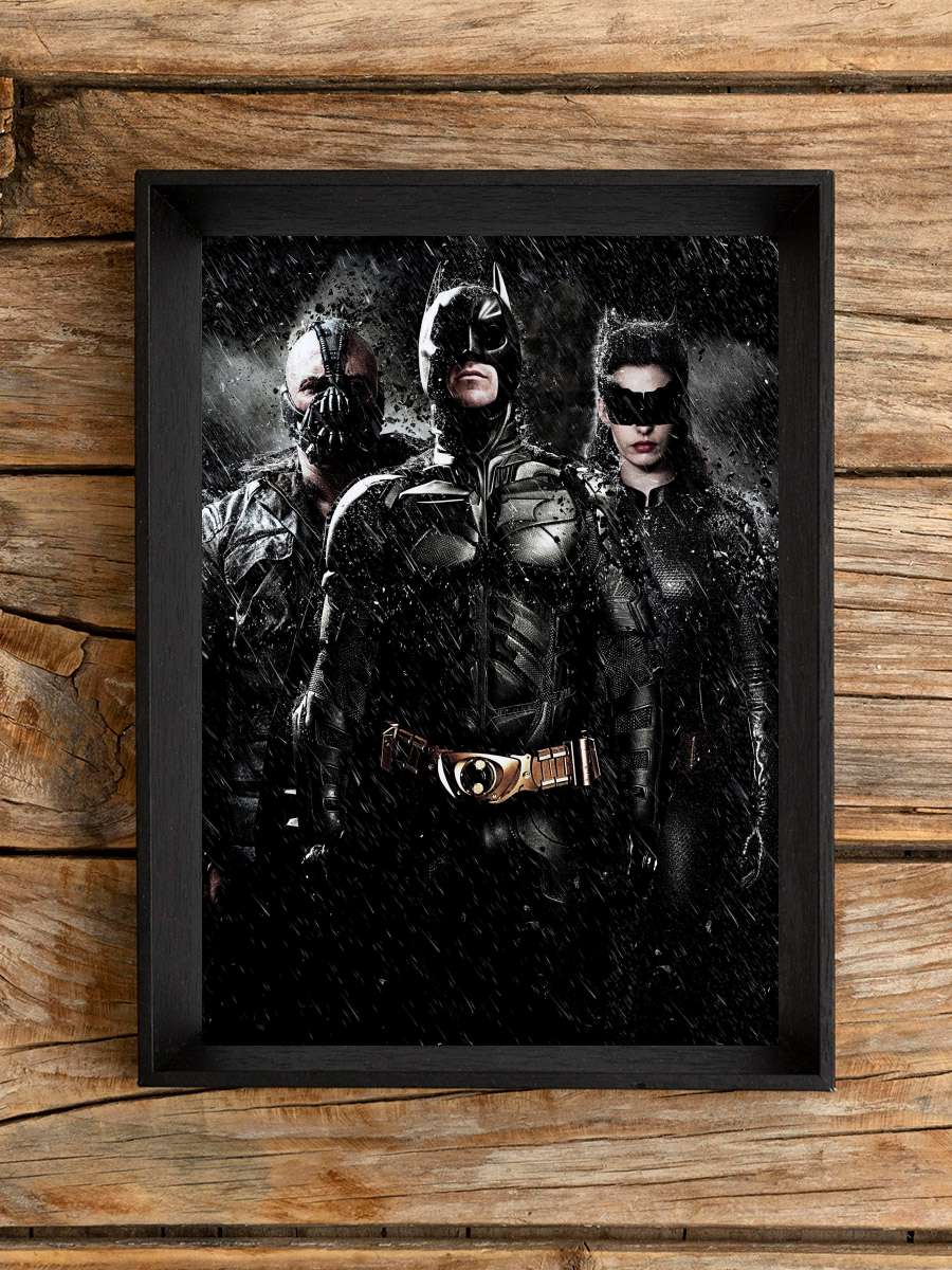 Kara Şövalye Yükseliyor - The Dark Knight Rises Film Tablo Siyah Çerçeveli Film Poster Afiş Tablo