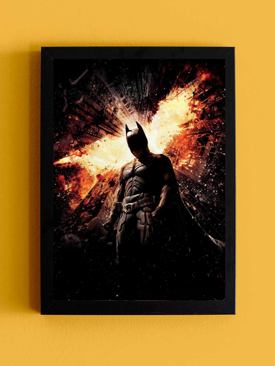 Kara Şövalye Yükseliyor - The Dark Knight Rises Film Tablo Siyah Çerçeveli Film Poster Afiş Tablo